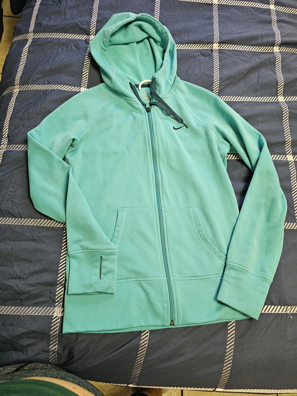 Nike Teal  Blue Full-Zip Hoodie - Picture 2 of 6